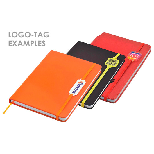 Logo Tag Dot Grid rPET A5 Notebooks
